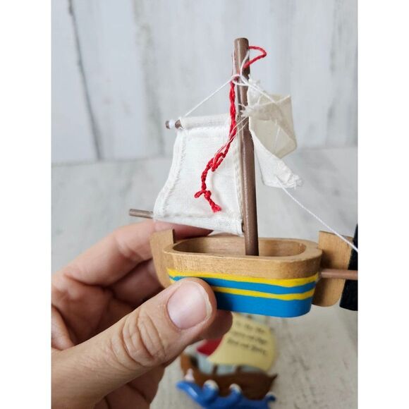 Vintage pirate ship wooden set boat wooden pirate - Picture 3 of 8
